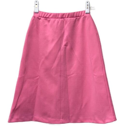 Vintage 70s Bubble Gum Pink A-Line Skirt - Picture 2 of 5